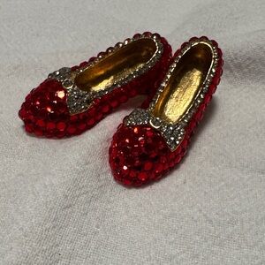 Crystal Ruby Slipper Brooch
